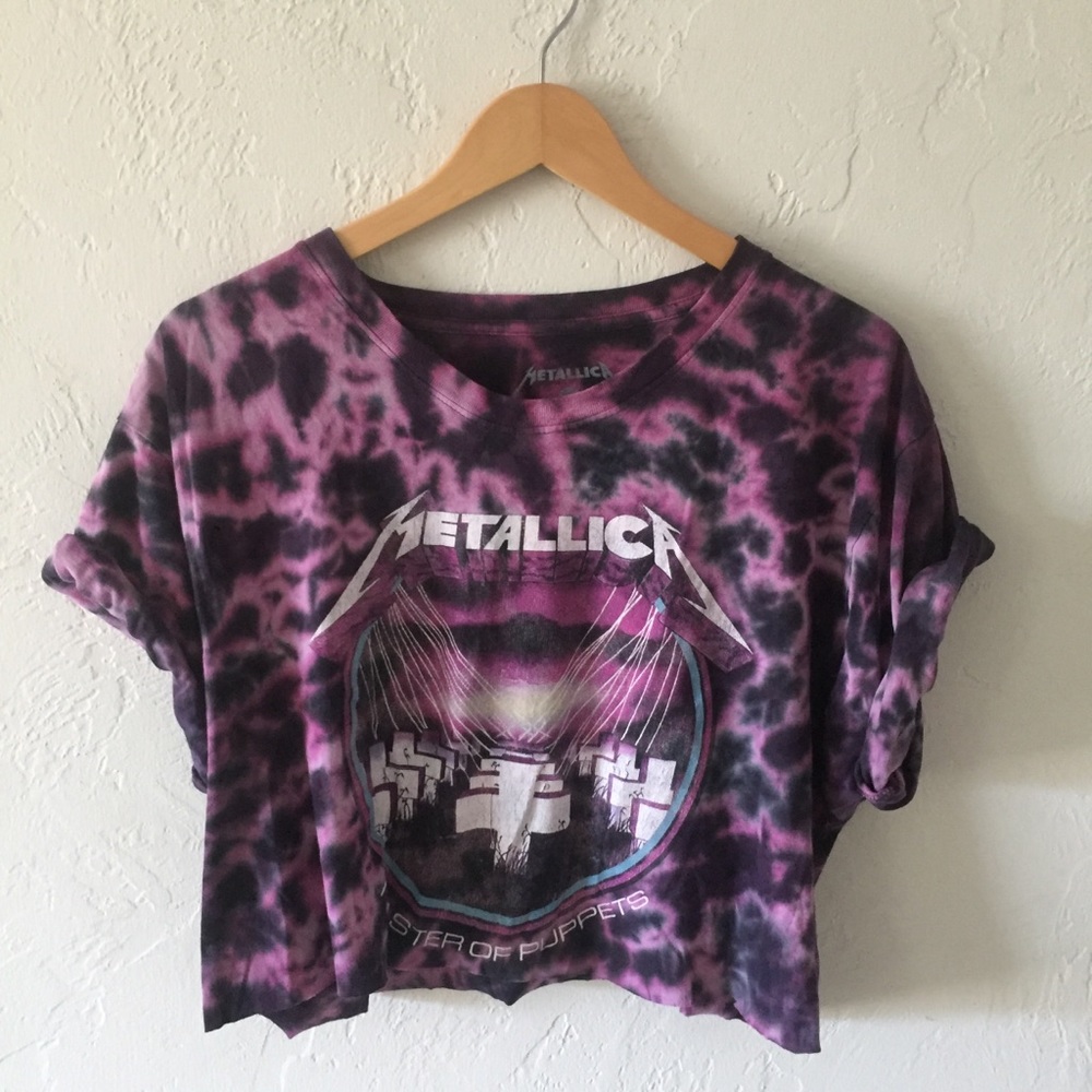 Reclaimed Metallica Band Shirt Crop